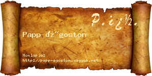 Papp Ágoston névjegykártya